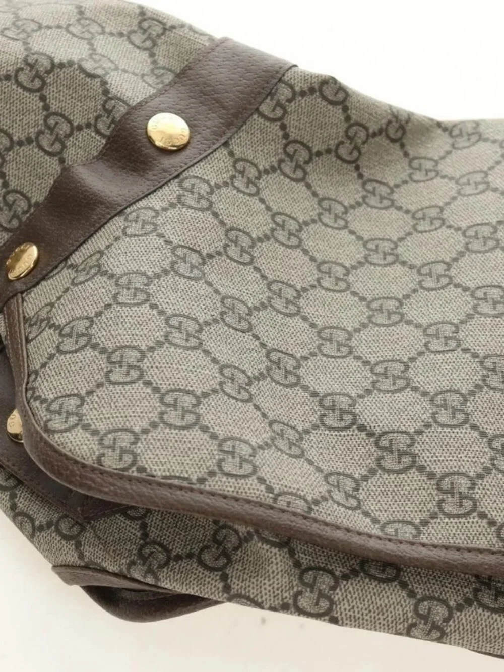 GUCCI GG Supreme Pet Harness Coat Set PVC Beige Gold 692963 Auth 182693V